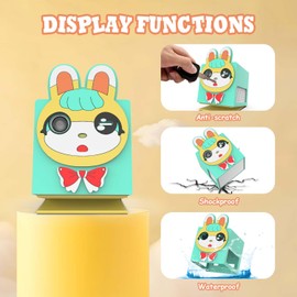 FIOPAZ Silicone Case for Nex Playground Game System, Cute Soft Protective Case for Nex Playground Game System Accessories, Dustproof Washable Suitable for Indoor Outdoor Game (Green Rabbit)