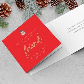 Happy Christmas to the best Friends anyone could wish for Christmas Card | Cute Christmas Card | Xmas Card For Close Friends | Christmas Card For Friends | Friends Christmas Card