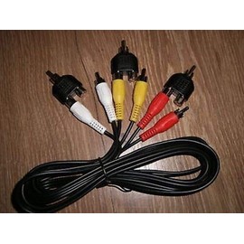 DIXIETREE Replacement RCA AV Phono Fono Cable Lead+3 Splitters for Easy Capture EasyCapture Card 2M