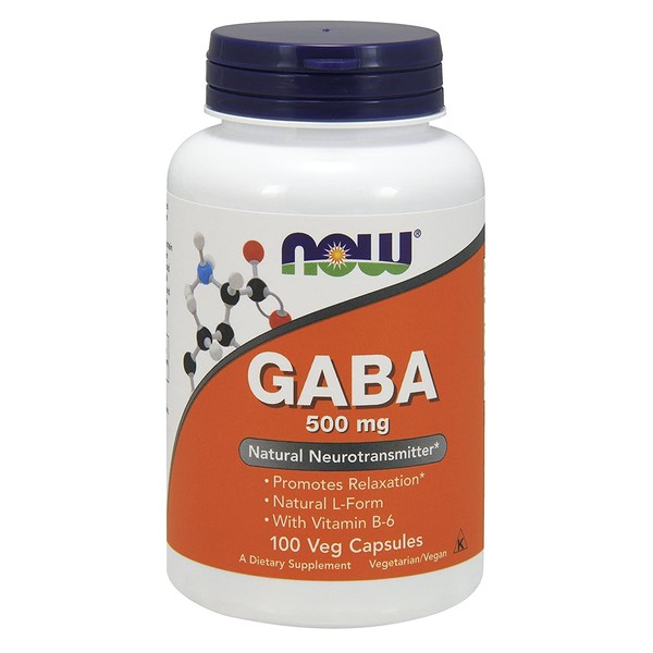NOW Gaba 500mg,100 Count (Pack of 2)