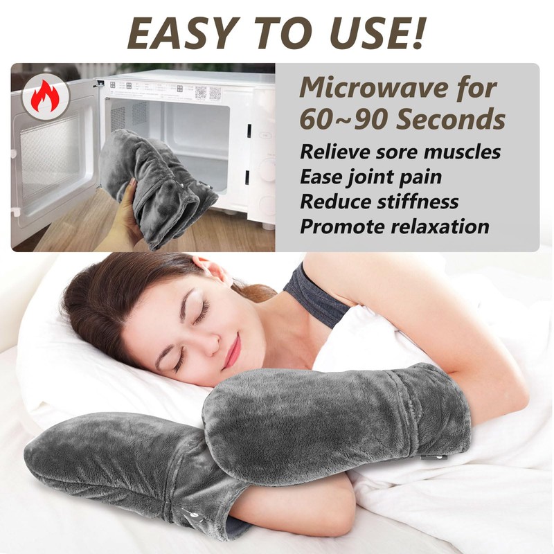 AiricePac Heated Mitts for Arthritis, Microwavable Hand Warmer for Women