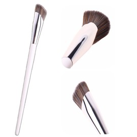 1 Make Up Pinsel Set, Abgewinkelter Bürstenkopf für Präzise Anwendung Unter Augen, Nase und Gesichtszügen, Concealer Pinsel für Flüssige, Cremige Und Puder Foundation