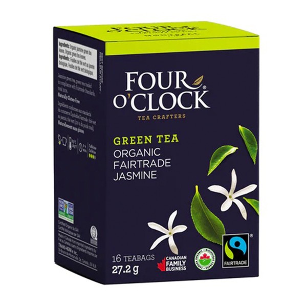 Four O' Clock Organic Green Tea Jasmine 16 Tea Bags
