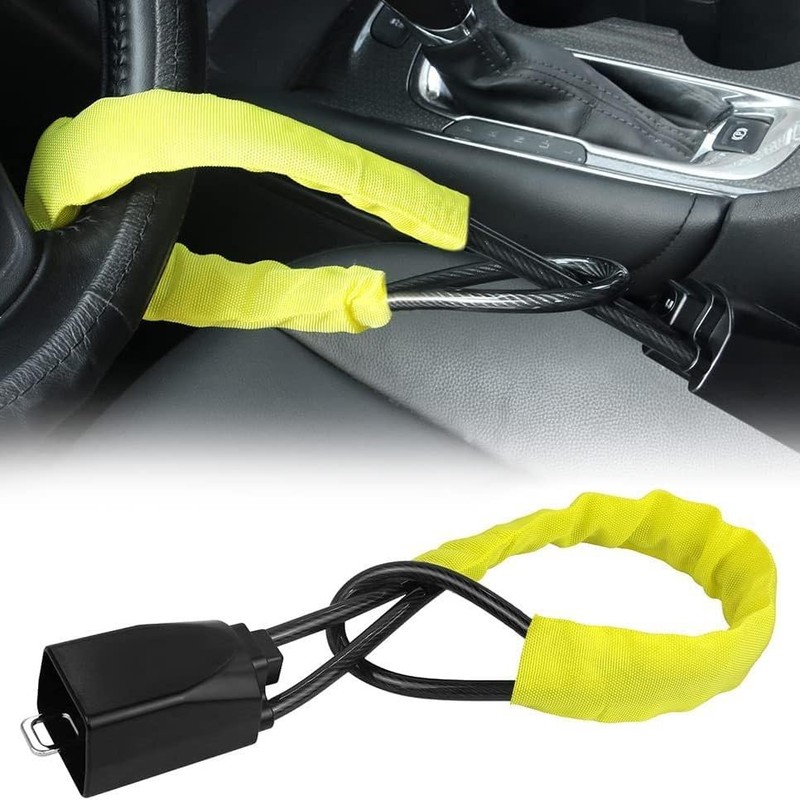 FENGTUO Steering Wheel Lock, Anti Theft Car Device, Seat Belt