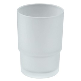 Bathroom Rinsing Cup, Angle Simple Frosted Glass Tumbler Cup, Toothbrush and Toothpaste Holder Drinking Glasses Glassware