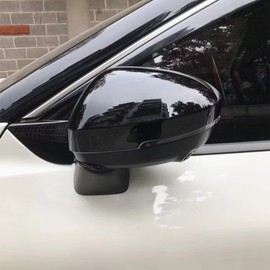 CYAuto New 2pcs Door Exterior Rearview Mirror Cover Cap Trim for Nissan Rogue Mitsubishi Outlander 2022 2023 2024 (Glossy Black)