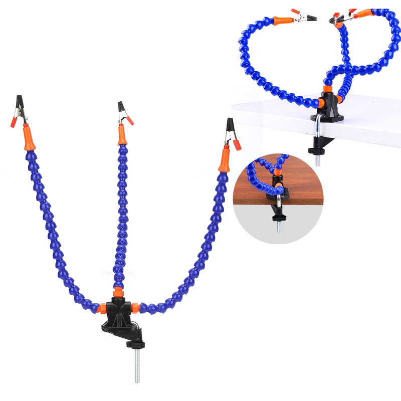 Arm Soldering Tools 3 Flexible Helping Hand Clamp with Aluminum