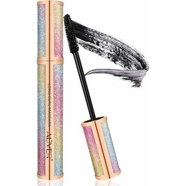 4D Silk Fiber Lash Mascara - Luxuriously Longer, Voluminous Eyelashes, Waterproof Tubing Mascara in Black, Natural Lengthening, Smudge-proof, Hypoallergenic, No Clumping, Easy to Apply & All Day Full