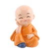 Hztyyier 4 Pieces Monk Figure, Charming Resin Figure with Kungfu