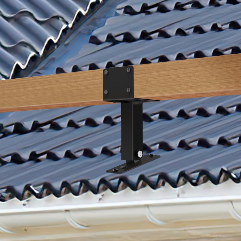 JEXALINE 3Pcs Roof Riser Brackets Kit,Pergola Roof Riser Beam Bracket,Heavy