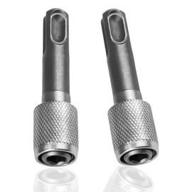 SDS-Plus Adaptor 6.35 mm (1/4 Inch) Hexagonal Shank Drill Holder Converter for Hammer Drills and Hammer Drills, Robust and Versatile, for Demanding Drilling Work Pack of 2