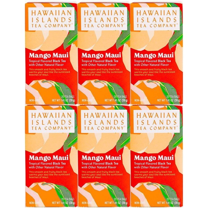 Hawaiian Islands Tea Company Mango Maui Black Tea, All Natural