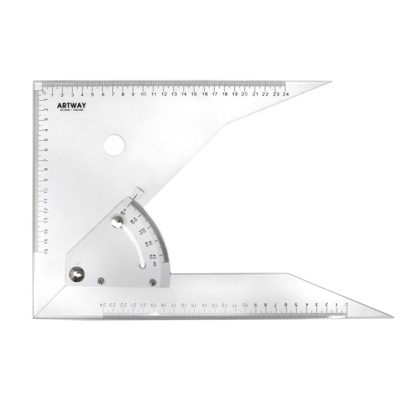 Artway Adjustable Set Square - 30cm - Acrylic