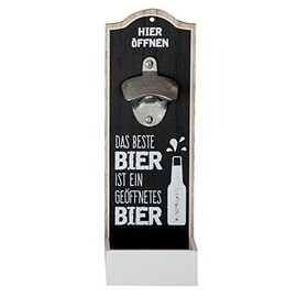 GILDE 1 x Wall Bottle Opener Metal Bottle Cap Collector Height 30 cm Wall Decoration., 30 cm