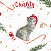 Yuletide Designs Cat Figurine Christmas Ornaments (Gray Tabby)