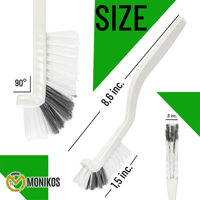 Bathroom Cleaning Brush – Set of 2, Compact and Flexible
