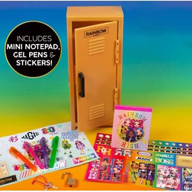 Rainbow High Secret Locker Stationery Set, Including Notepad, Gel Pens Stickers – Ages 6+