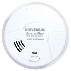 USI AMI3051SB Sensing Plus Smoke & Fire Alarm with 10 Yr Sealed Battery, 8th Edition