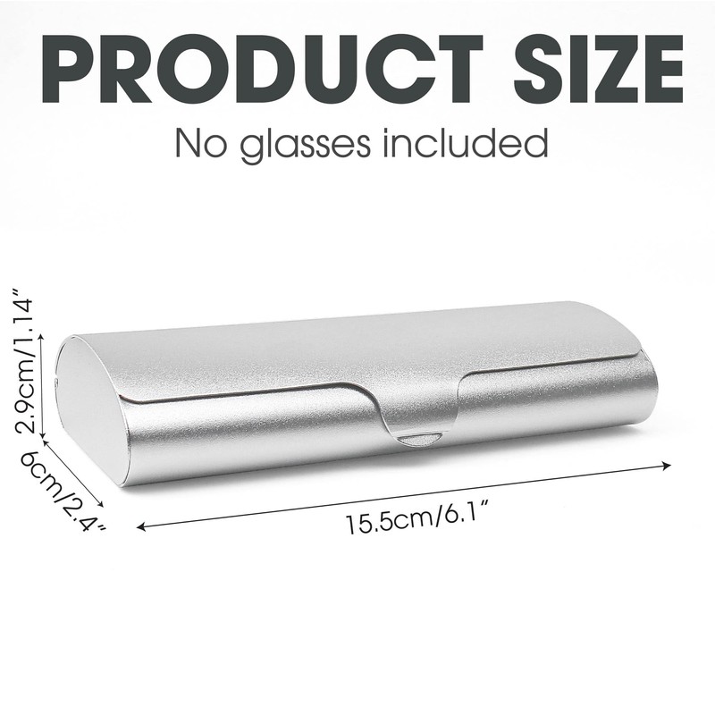 Slim Eyeglass Case, Metal Aluminum Eyeglass Hard Shell, Ultra Thin