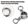 Alwonder 100 Pk Stainless Steel 3-Way Fishing Swivels, 56Lb