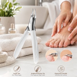 Large Jaw Toenail Clippers for Thick Nails – Stainless Steel Slanted Cutter for Home Manicure & Pedicure Care