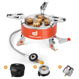 Odoland 9000W Portable Camping Stove Lightweight Camp Stove Collapsible Backpacking Stove with EVA Box for Outdoor Camping Cooking Hiking and Picnic