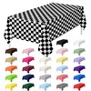 HEIPINIUYE 2 Pack Checkered Tablecloth Disposable 54 x 108 Inch