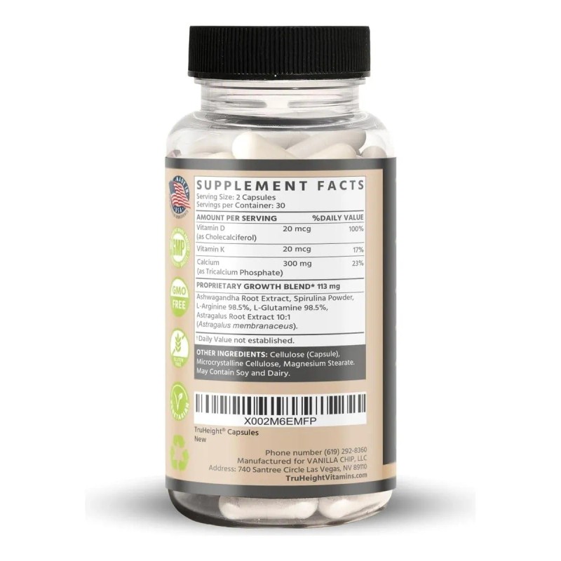 Tru Height Growth Altura Crecimiento Rapido Premium P20 Sin Sabor