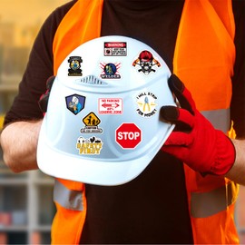 200Pcs Hard Hat Stickers, Funny Prank Stickers for Adults (Dirty) Waterproof Helmet Stickers for Tool Box, Welder, Construction, Electrician, Mechanics, Vinyl Stickers for Water Bottle Blue Collar Men