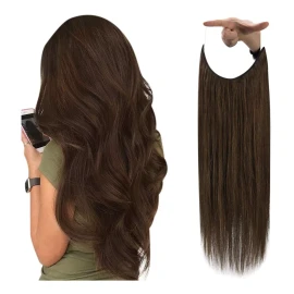 Fshine Extensiones Cabello Humano 14in Marrón #4 70gr