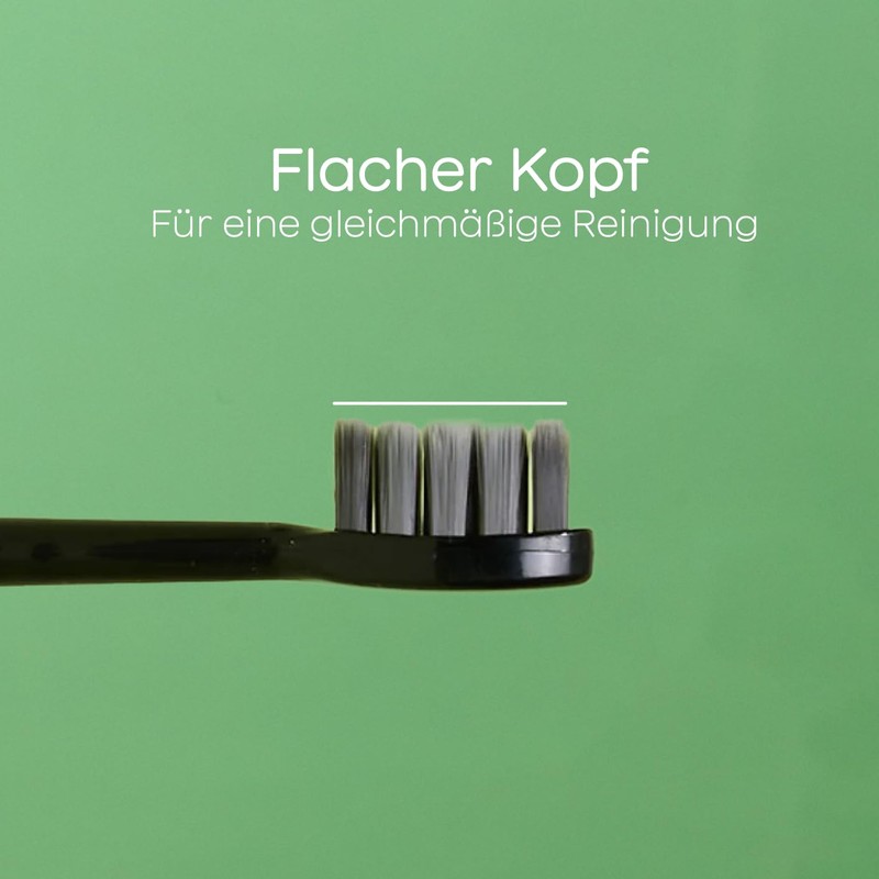 BOOMBRUSH 4x Brush Heads, Black, Soft, Super Fine, Soft Bristles,