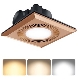 OKCMTR Bathroom Exhaust Fan with LED Light, Quiet Ventilation Bath Fan Combo for Ceiling,Vent Fans 374 CFM Adjustable Light 3000K/4000K/6500K for Laundry Shower Restroom Farmhouse