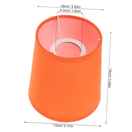 1Pc Orange Cloth Pendant Lamp Shade Simple Decorative Hanging Light Cover for Home Bedroom Living Room and Study
