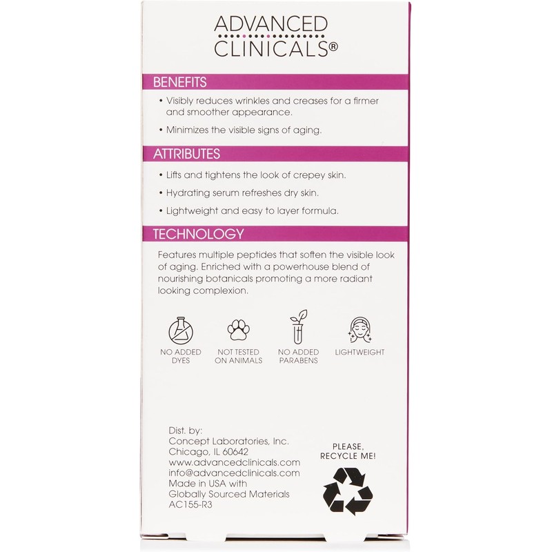 ADVANCED CLINICALS 2 PACK SET - SUERO FACIAL PEPTIDOS ANTI-ARRUGAS