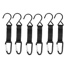 Binxind 6Piece Fence Hooks for Baseball Bag, Hooks with Nylon Buckles Fence Hooks Metal+Nylon Fence Hooks for Outdoor Sports Baseball,Softball