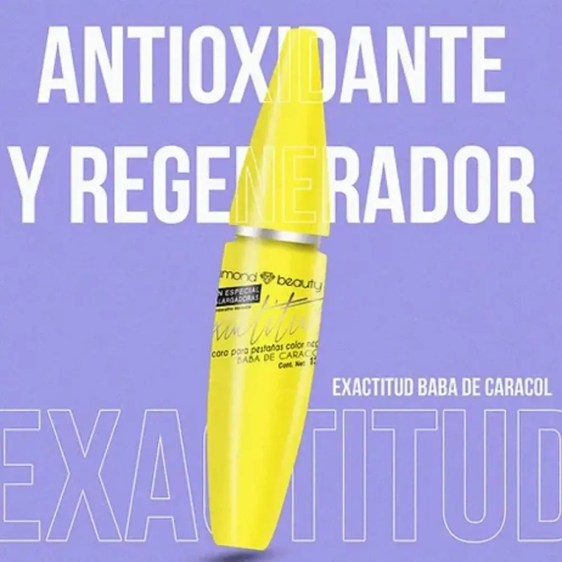 Máscara de Pestañas Diamond Beauty Exactitud Baba de Caracol Waterproof