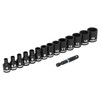 Spyder 15-Piece 1/4-inch Spline Drive Metric Shallow Impact Socket Set