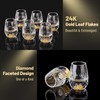DUJUST DUJUST Diamond Shot Glasses (1.5oz), Crystal Shot Glass Set