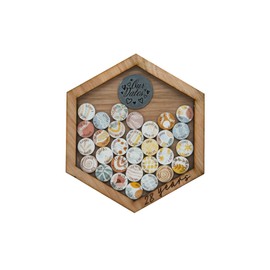 Pirantin 28th Anniversary Date Night Tokens Hanging Frame - Create 30 Date Nights to Remember (datenightframe28), Creme