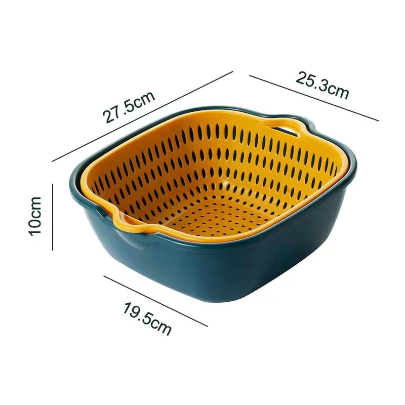 HAOHIZE Plastic Kitchen Strainer Bowl Set, Pasta Strainer Plastic, Sieve
