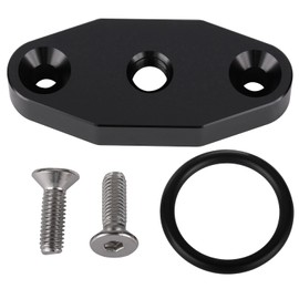 Podavelle 1/8 NPT Turbo Oil Feed Plate Adapter Oil Cooler Block-Off Cover LS1 LSX LS3 LQ4 LQ9 LR4 LS6 L33 LS2 LH6 L92 L76 L98 L9H L20 L94 LZ1 L99 L96 LC8 L77 Black