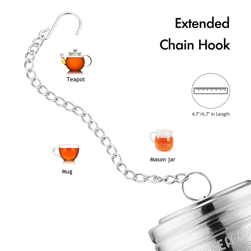 House Again Tea Infuser (2 Pack, Large + Small), Extra