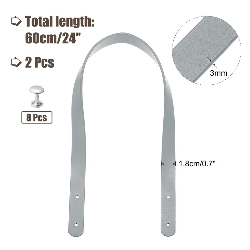sourcing map 2pcs 24 Inch (60cm) Leather Purses Straps Handbag