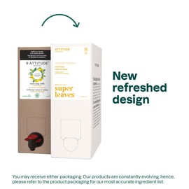 ATTITUDE Liquid Hand Soap, EWG Verified, Plant and Mineral-Based, Vegan Personal Care Products, Lemon Leaves, Bulk Refill Format, 135.26 Fl Oz