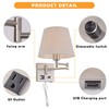 Bedside Wall Mount Light with Dimmable Switch and Outlet, Swing
