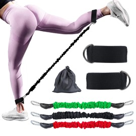 Ankle Resistance Bands with Cuffs Ankle Bands for Women & Men Legs Resistance Bands with Ankle Strap for Hip Gluteus Booty Training Exercise Bands with Ankle Straps for Workouts Fitness Shaping