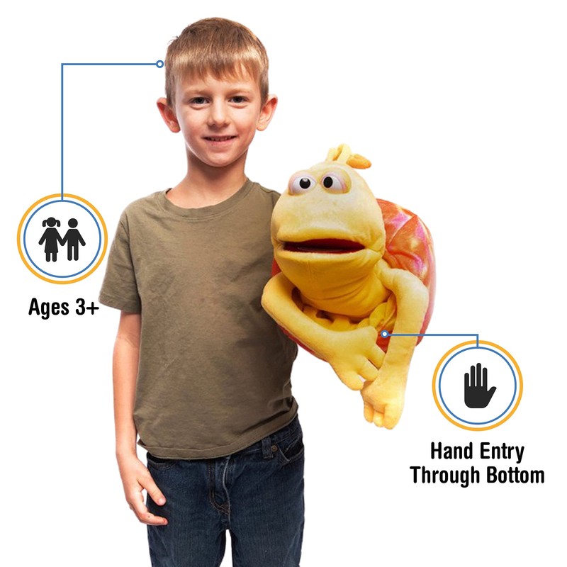 Silly Snail, Animal Hand Puppet, Ventriloquist Style, 45cm