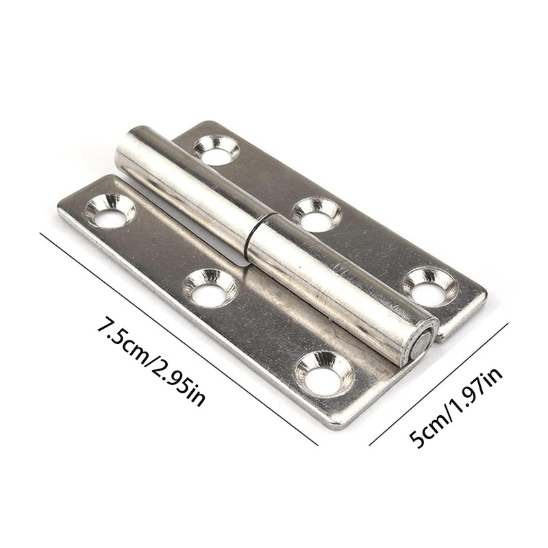 ZIXIANGKEJI 4pcs 3 Inch Lift Off Door Hinges Stainless Steel