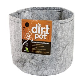 Hydrofarm HGDB3NH Dirt Pot Flexible Fabric, Grey, 3 Gallon Portable Planter