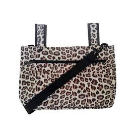 Two Lumps of Sugar Cheetah Snapster - Universal Stroller Caddy Organizer Bag with Adjustable Shoulder Strap and Multiple Pockets, Compatible with Nuna, Itzy Ritzy, Other Strollers, Walkers, & More